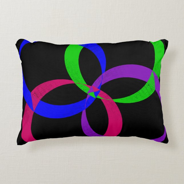 Cojín Decorativo Pilar de acento geométrico de intercambio multicol (Anverso)