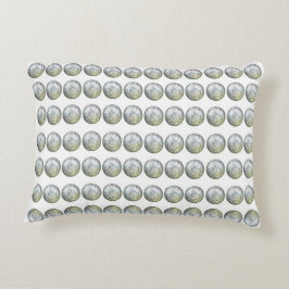 Cojín Decorativo Pilar de acento plateado y blanco