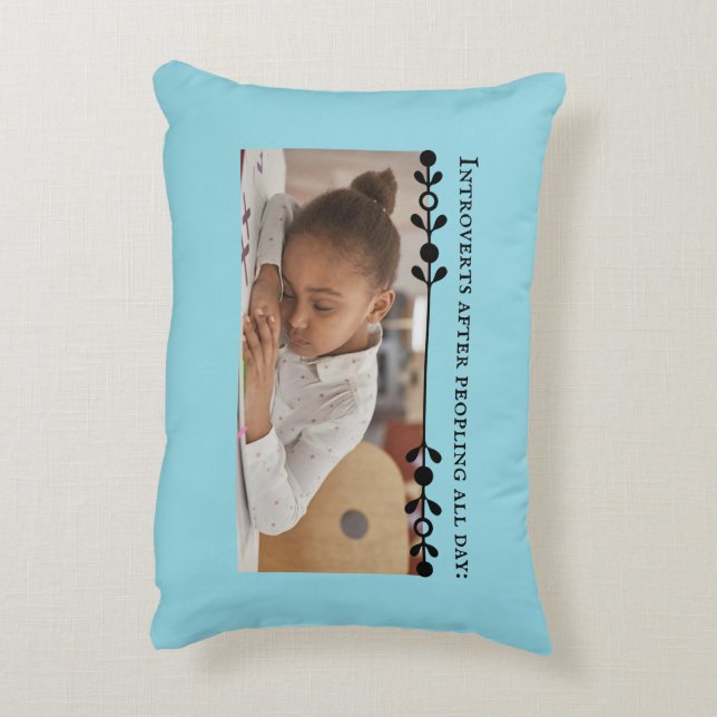 Cojín Decorativo Pilar de acento rectangular de Meme Introvertido (Atrás (Vertical))