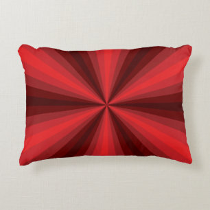 Cojín Decorativo Pilar de acento rojo de ilusión óptica