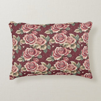 Cojín Decorativo Pilar de acento romántico de Rosa de cosecha