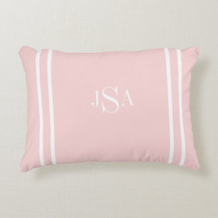 Cojín Decorativo Pilar de acento rosa inicial