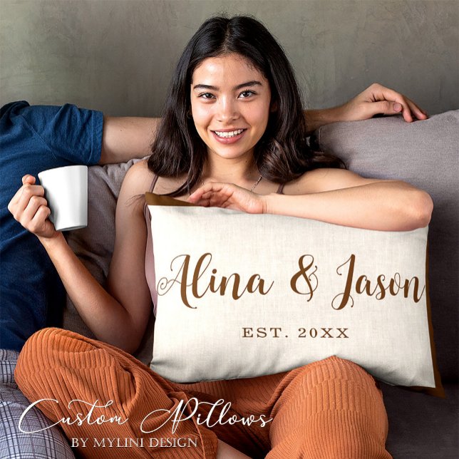 Cojín Decorativo Pilar de aniversario personalizado para parejas (Subido por el creador)