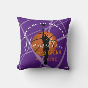 Cojín Decorativo Pilar de baloncesto HAMbyWG Purple