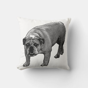 Cojín Decorativo Pilar de Bulldog silencioso de nieve