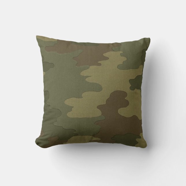 Cojín Decorativo Pilar de camuflaje oscuro (Anverso)