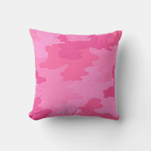 Cojín Decorativo Pilar de camuflaje rosa brillante
