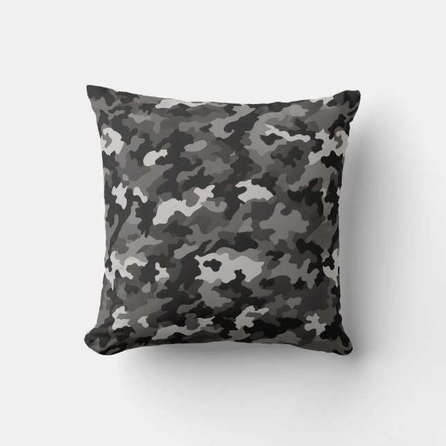 Cojín Decorativo Pilar de camuflaje urbano sigiloso (Anverso)