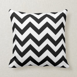 Cojín Decorativo Pilar de chevron negro y blanco