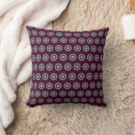 Cojín Decorativo Pilar de círculos geométricos - Colores negrita y 