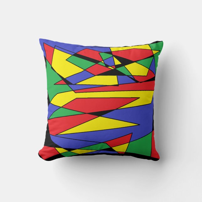 Cojín Decorativo Pilar de color abstracto (Anverso)