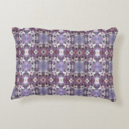 Cojín Decorativo Pilar de diseño con diseño floral blanco