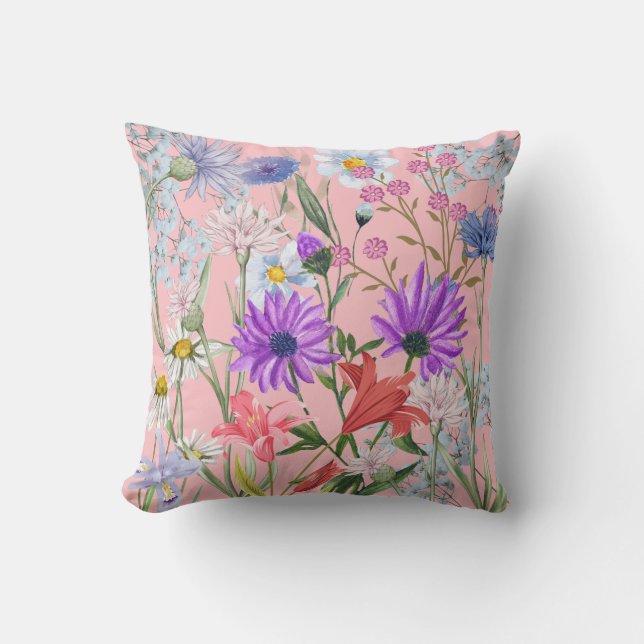Cojín Decorativo ¡Pilar de diseño floral! (Anverso)