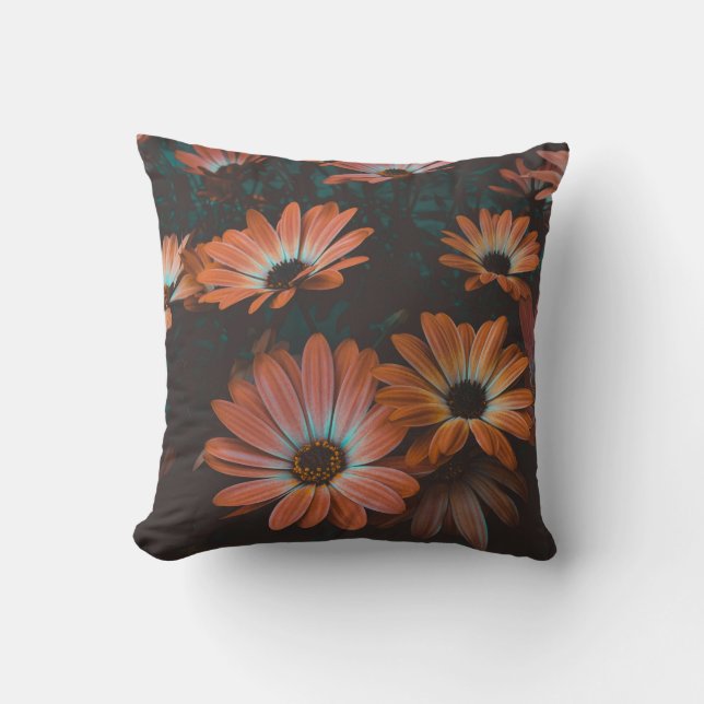 Cojín Decorativo Pilar de diseño floral (Anverso)