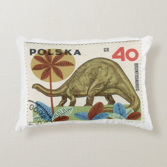 Cojín Decorativo Pilar de énfasis de estampado de dinosaurio (Anverso)