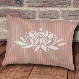 Cojín Decorativo Pilar de énfasis de flor Lotus con floración de pe