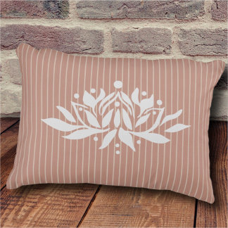 Cojín Decorativo Pilar de énfasis de flor Lotus con floración de pe
