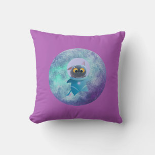Cojín Decorativo Pilar de énfasis de gato espacial