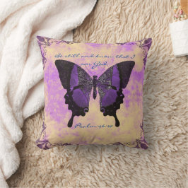 Cojín Decorativo Pilar de escritura de mariposa morada