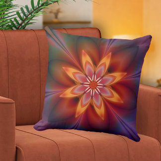 Cojín Decorativo Pilar de estrella del espacio retro artístico
