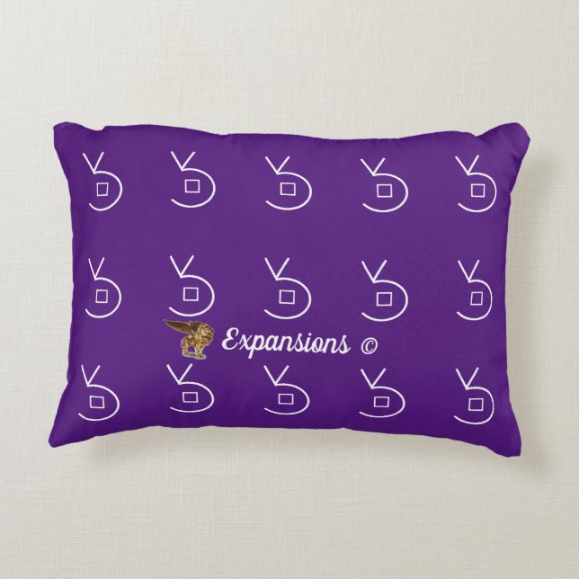 Cojín Decorativo Pilar de frecuencia de lobo (Reverso)