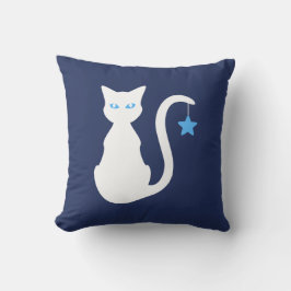 Cojín Decorativo Pilar de gato blanco