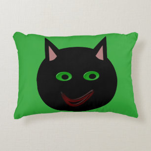 Cojín Decorativo Pilar de gato negro de Halloween