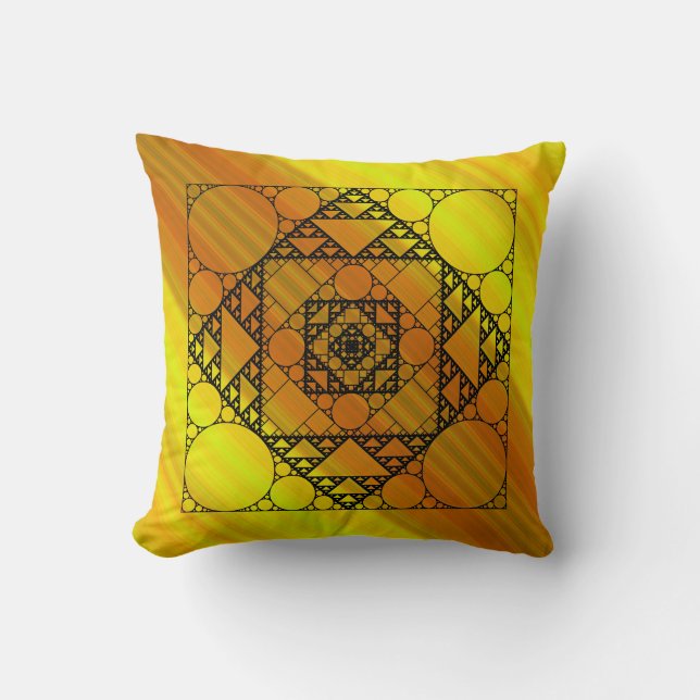 Cojín Decorativo Pilar de geometría fractal (Anverso)