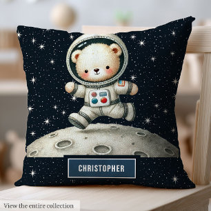 Cojín Decorativo Pilar de guardería con oso de peluche astronauta