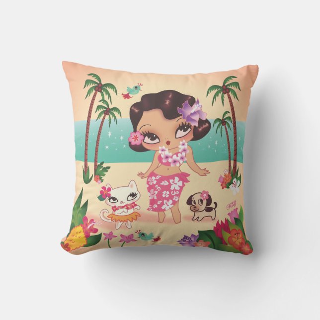 Cojín Decorativo Pilar de Hula Lulu (Anverso)