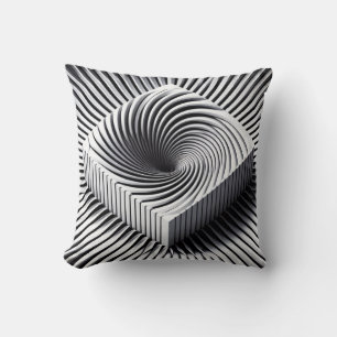 Cojín Decorativo Pilar de ilusión monocromo