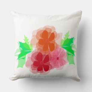 Cojín Decorativo Pilar de la flor roja
