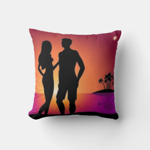 Cojín Decorativo Pilar de la pareja del atardecer