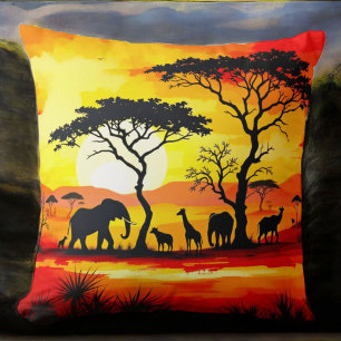 Cojín Decorativo Pilar de la serenidad del crepúsculo africano
