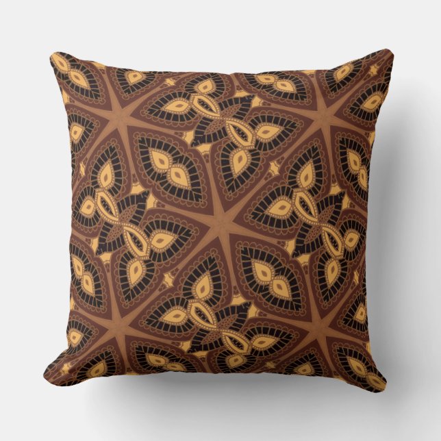 Cojín Decorativo Pilar de lanzamiento con un patrón geométrico trib (Anverso)