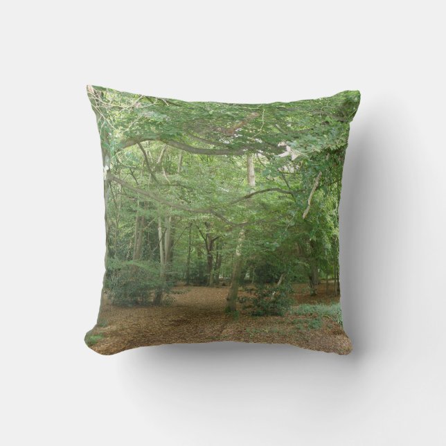 Cojín Decorativo Pilar de limpieza de bosques (Anverso)