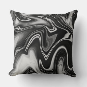 Cojín Decorativo Pilar de mármol inverso negro/blanco