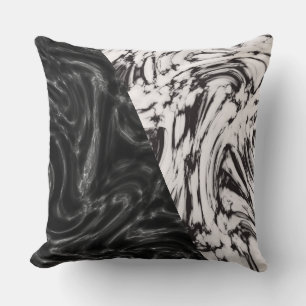 Cojín Decorativo Pilar de mármol inverso negro/blanco