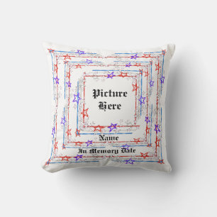 Cojín Decorativo Pilar de memoria de estrellas y tiras