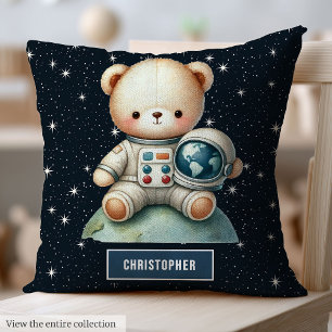 Cojín Decorativo Pilar de niño habitación con astronauta Teddy Bear