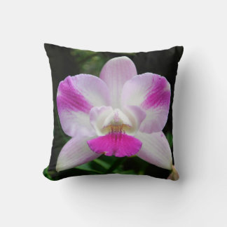 Cojín Decorativo Pilar de orquídea rosa y blanca