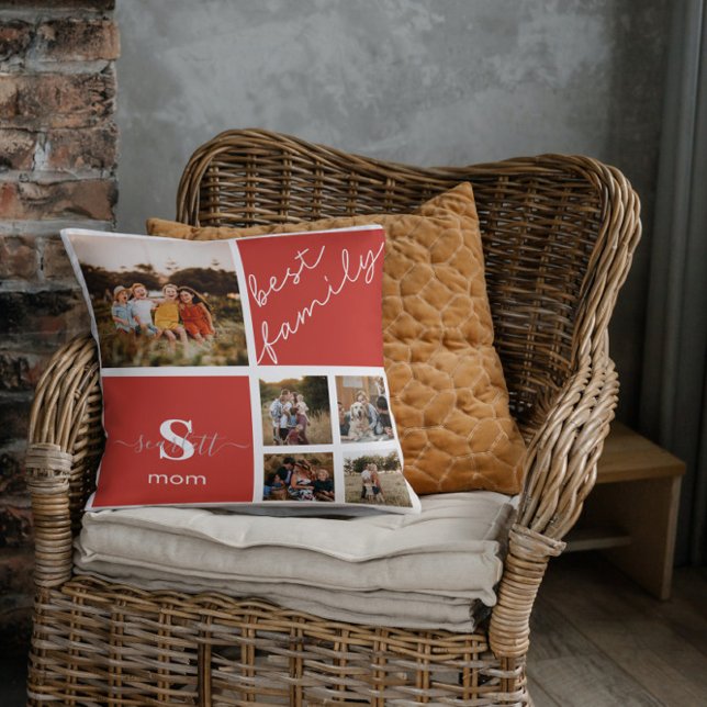 Cojín Decorativo Pilar de presupuesto familiar y foto familiar (Subido por el creador)