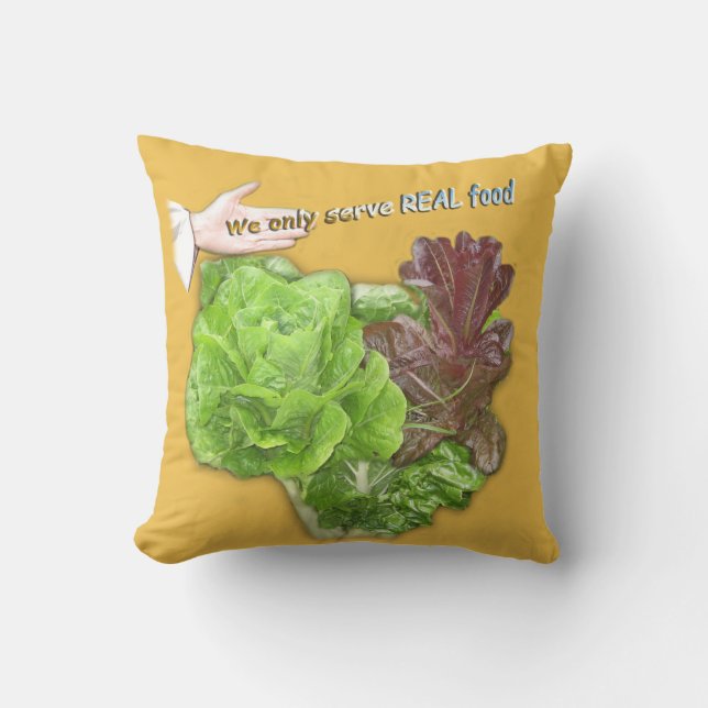 Cojín Decorativo Pilar de promoción para alimentos saludables (Anverso)