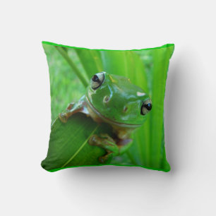 Cojín Decorativo Pilar de rana de árbol verde