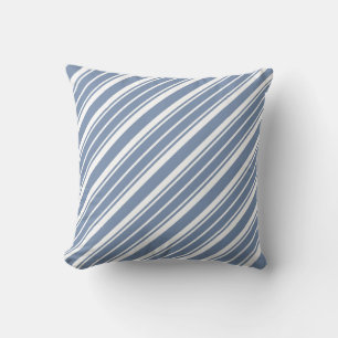 Cojín Decorativo Pilar de raya azul y blanco índigo
