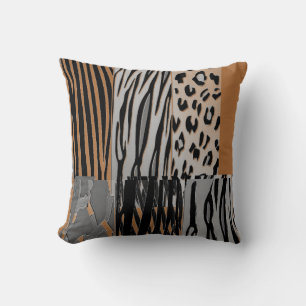 Cojín Decorativo Pilar de raya de cebra de moda para animales impre