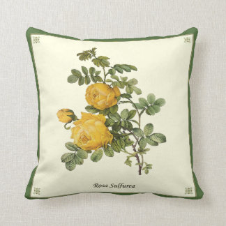 Cojín Decorativo Pilar de rosas amarillas vintadas