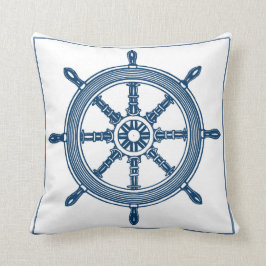 Cojín Decorativo Pilar de rueda de los buques gráficos antiguos