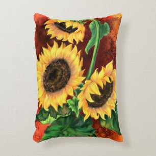 Cojín Decorativo Pilar de tres girasoles