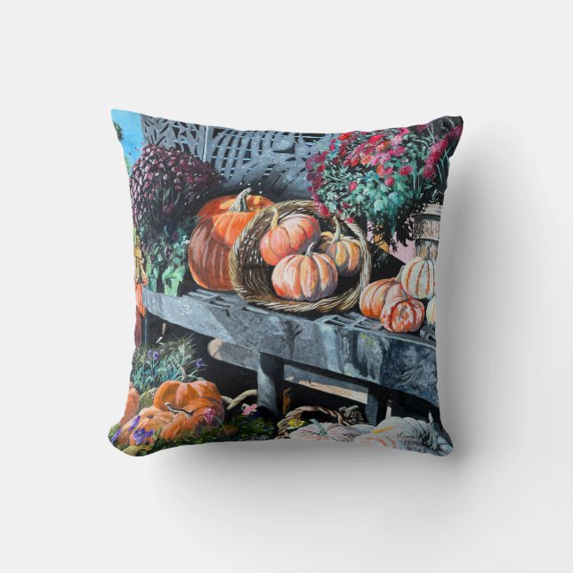 Cojín Decorativo Pilar de vacaciones de otoño decorativo (Anverso)